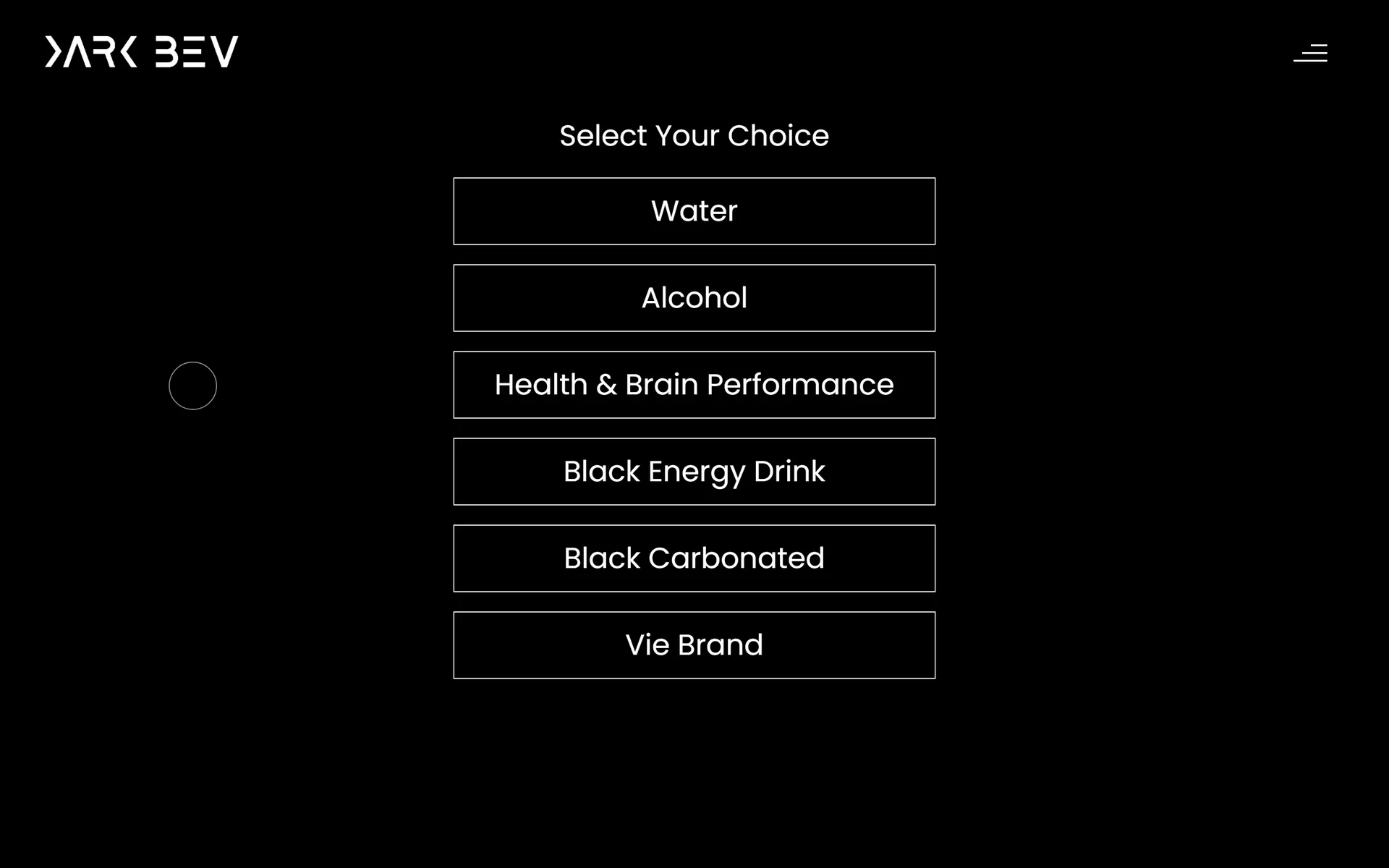 Dark Bev product chooser