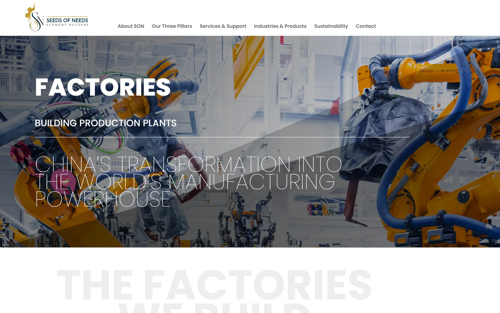Seeds of Needs factories page
