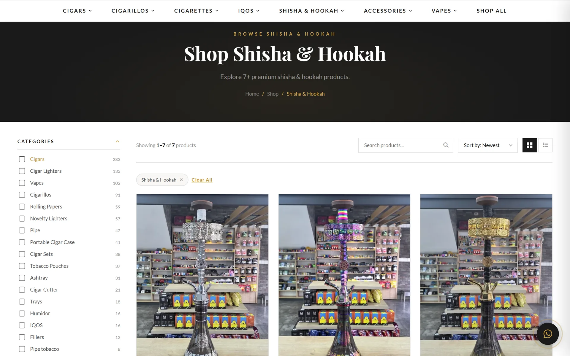 SmokingLB shisha and hookah category