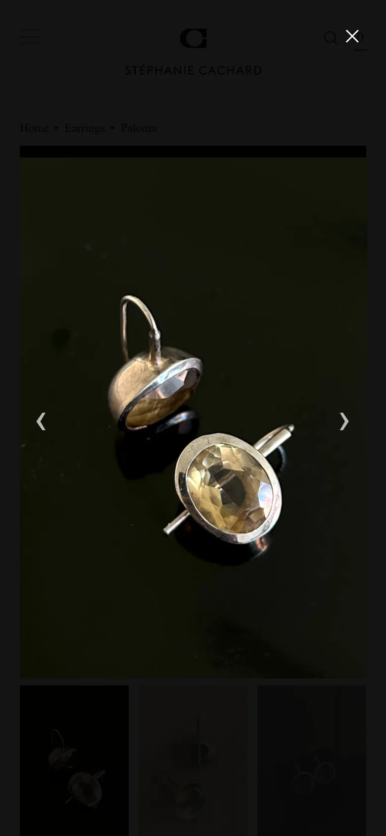 Stéphanie Cachard product page on mobile