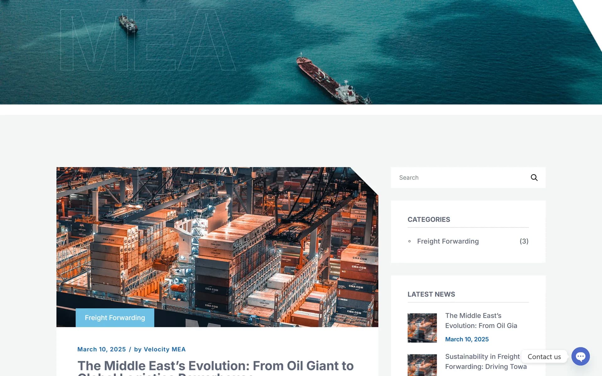 Velocity MEA blog with categories and latest news