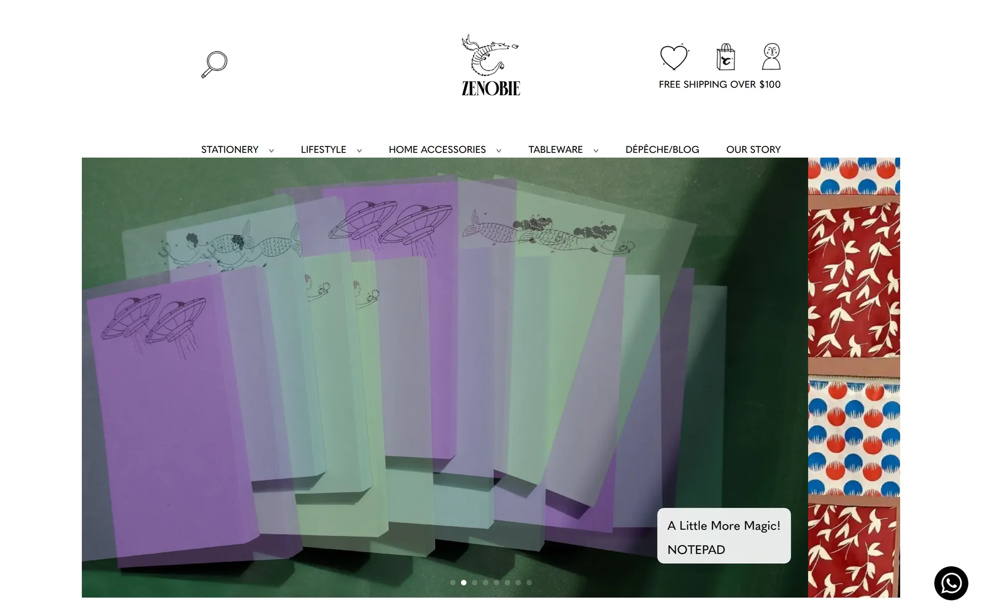 Zenobie website screenshot